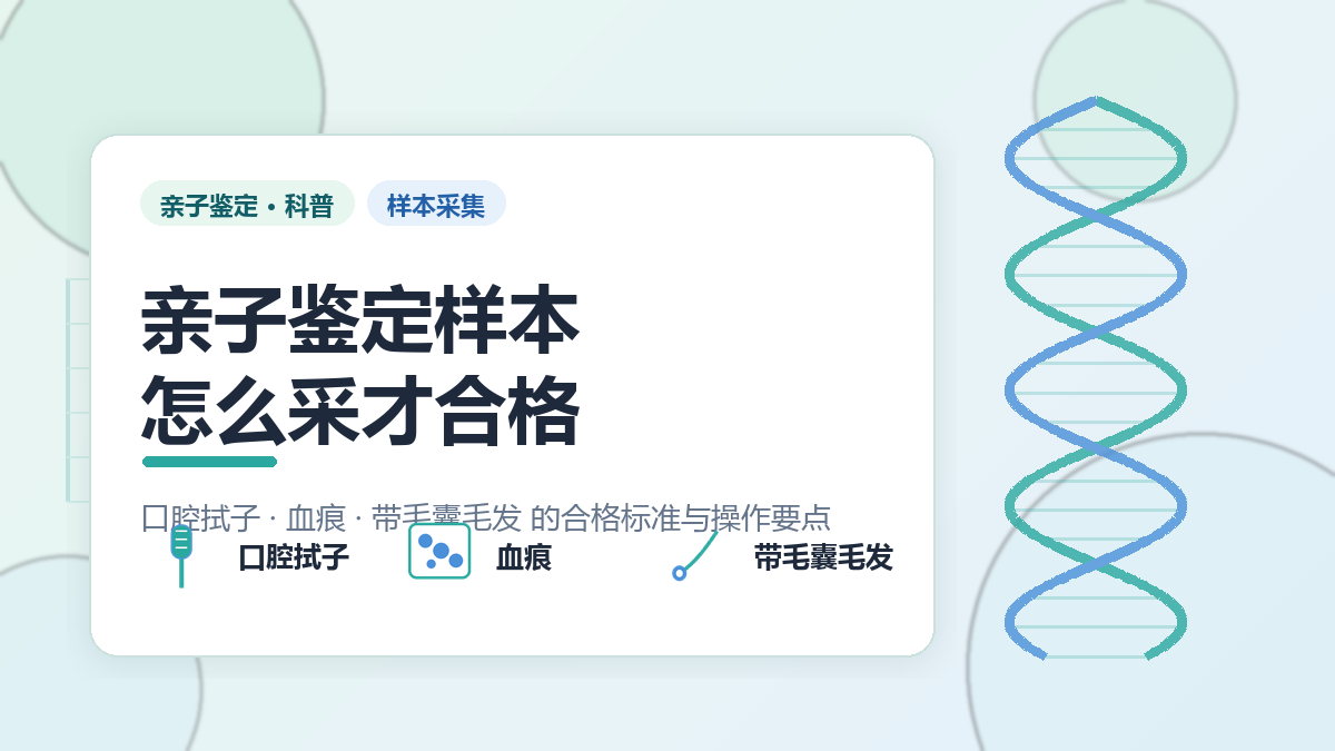 亲子鉴定样本怎么采才合格（三种常规样本与采样要求）